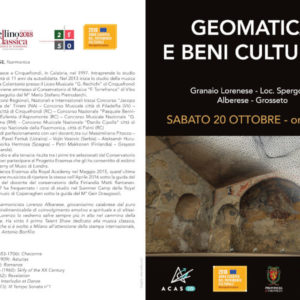 20/10/2018 Geomatica e Beni Culturali